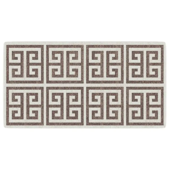 vidaXL Alfombra interior exterior antideslizante pelo corto 80x150 cm Color Hoja,  Geométrico,  Borde y mas Alfombras de área  Alfombra de Piso para Sala de Estar Dormitorio Habitación Salón - 1