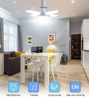Bombilla LED E27 Con Hojas De Ventilador 28W AC85-265V Luz De Techo Para El Hogar Con Control Remoto Forma De Luces Portátiles Material ABS - details 0