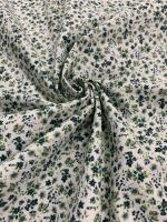 Tejidos Ortuño- Tela flores verdes algodón, patchwork, tela liberty, prendas infantiles, decoración hogar ,manualidades, complementos,1m x Ancho 150cm - details 5