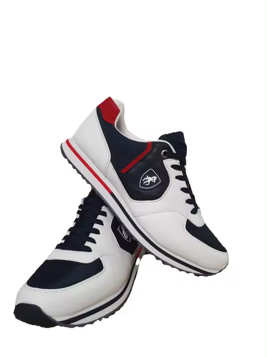 Zapatillas Blancas con Azul Marino y Detalles en Rojo – Estilo y Comodidad - 1