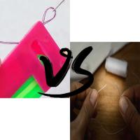 2 piezas de enhebrador de agujas, agujas de coser a mano de plástico, herramienta de enhebrado de bricolaje, enhebradores de agujas para coser a mano (color aleatorio) - details 3