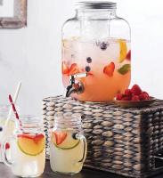 LD Morphling-Dispensador de bebidas de vidrio con espiga ABS, hervidor frío de jugo, botella de Té de limón, lata de 5L, tarro de albañil de gran tamaño para fiesta de Camping - details 0