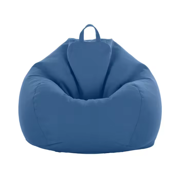 Lazy Sofa Bag Funda para sofá reclinable Fundas de tela para sillones Fundas para sillas sin relleno Asiento Puf Puff Tatami Muebles de salón (Azul, 60x75cm) - 1