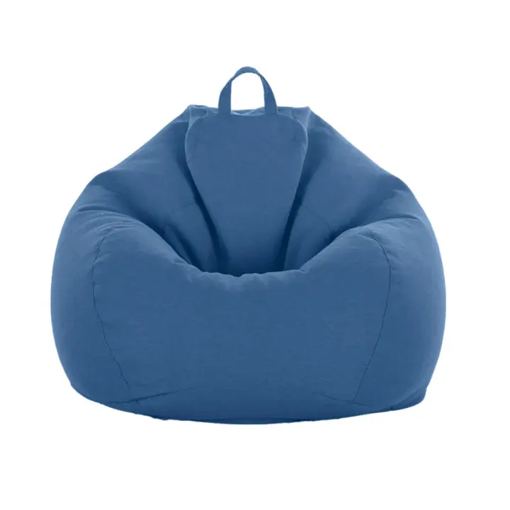 Lazy Sofa Bag Funda para sofá reclinable Fundas de tela para sillones Fundas para sillas sin relleno Asiento Puf Puff Tatami Muebles de salón (Azul, 60x75cm) - 1