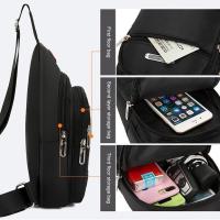 Bolsa de mensajero de un hombre Bolsa de pecho Unisex Lienzo Ocio - details 3
