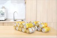 Cajas de almacenaje para Nevera y congelador (Set 2unidades) portalatas 35x13x10cm Organizador de latas para frigorífico Organizador Nevera Transparente Envases de plástico para Alimentos Fabricado en España - details 2