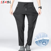 Pantalones De Deporte Al Aire Libre Para Hombres 5XL Con Bolsillos Cierre De Cremallera Secado Rápido Talla Media Estilo Casual Color Negro Azul Oscuro Verde - details 10