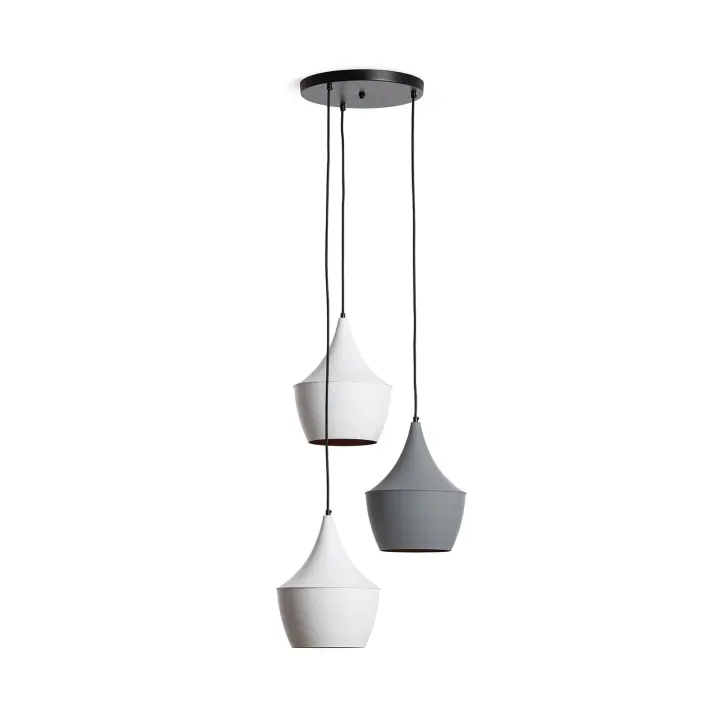 Ledkia Lámpara Colgante Metal Tri Mercury Blanco / Gris - 1