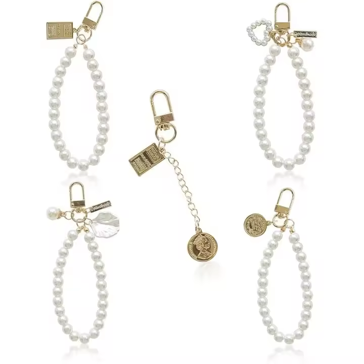 Colgante para teléfono móvil, 5 unidades, llavero, pulsera, universal, cadena para teléfono móvil, correa para teléfono móvil, correa de mano para llaves, teléfono, coches, decoración DIY - 1