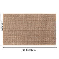 Alfombra De Cocina Lavable Antideslizante Falsa Sisal Alfombrilla Tejida Con Cuerda Natural De Goma Para Decoración Del Hogar - details 6