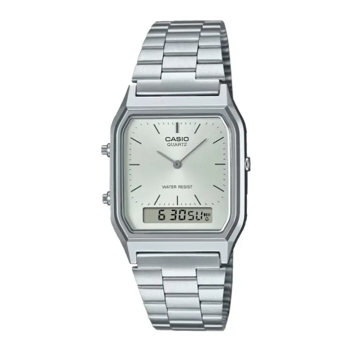 Reloj Analógico Casio AQ-230A-7AMQY Unisex - Resina/Cromado, Vintage - 1