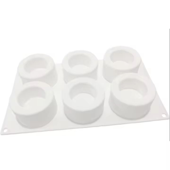 Conjunto de 6 moldes para hornear pastel hueco DIY pastel molde 3D molde de silicona para pudín de chocolate mousse postre cocina hornear moldes pastelería - 1