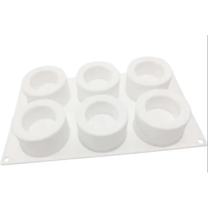 Conjunto de 6 moldes para hornear pastel hueco DIY pastel molde 3D molde de silicona para pudín de chocolate mousse postre cocina hornear moldes pastelería - 1