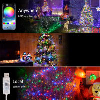 Luz De Fairy LED Inteligente WS2812B Con Control Remoto Bluetooth USB Guirnalda Lámpara Para Exterior E Interior Fiesta Navidad Decoración De Habitaciones - details 7