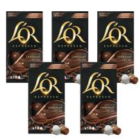 Pack 5 x L'OR Espresso Café Cápsulas Chocolate 10 Uds Compatibles con Maquina Nespresso - Qumir - details 0