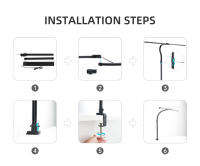 Lámpara De Escritorio LED Doble Cabeza Con Control Remoto 5 Modos De Color Y 5 Niveles De Ajuste Para Iluminación De Oficina Y Hogar - details 4