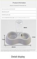 Tazón Para Gatos Con Agua Automática Y Recarga Anti-Derrame Doble Tazón De Alimentos Y Agua Para Mascotas Material Plástico Forma Cuadrada - details 1