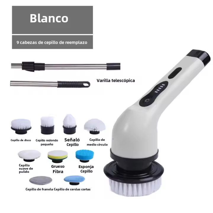 BIT Cepillo de Limpieza Eléctrico Inalámbrico Multifuncional 9-en-1 Rotativo de Mano con USB - 1