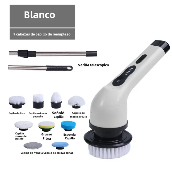 BIT Cepillo de Limpieza Eléctrico Inalámbrico Multifuncional 9-en-1 Rotativo de Mano con USB - 1