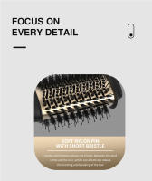 LISAPRO Peine Secador De Pelo Elegante Negro Oro Con Voluminizador Cepillo Para Secar Y Aplanar El Cabello Universal 2.0 Para Adultos - details 9