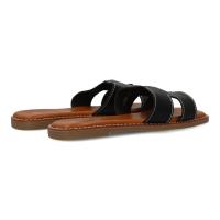 Sandalia Plana de Mujer cómoda piel / Sandalia verano negro - details 2
