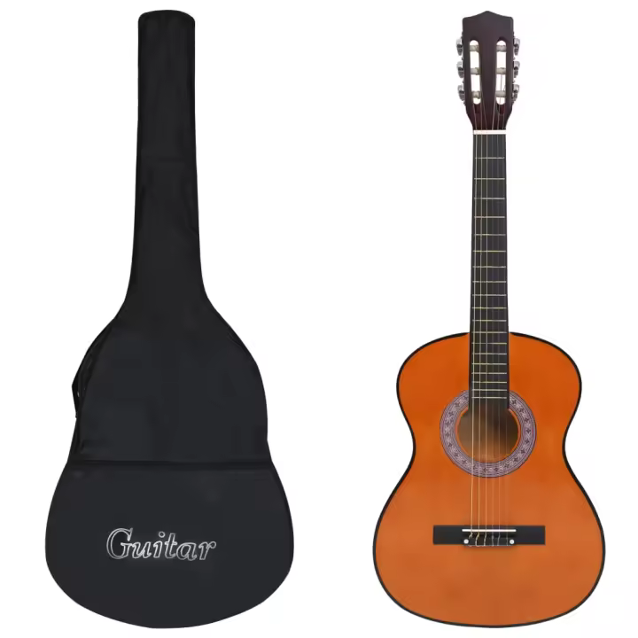 vidaXL Guitarra Clásica para Principiantes con Funda 3/4 36" Instrumento Bolsa Color Marrón oscuro,  Azul,  Negro y mas - 1