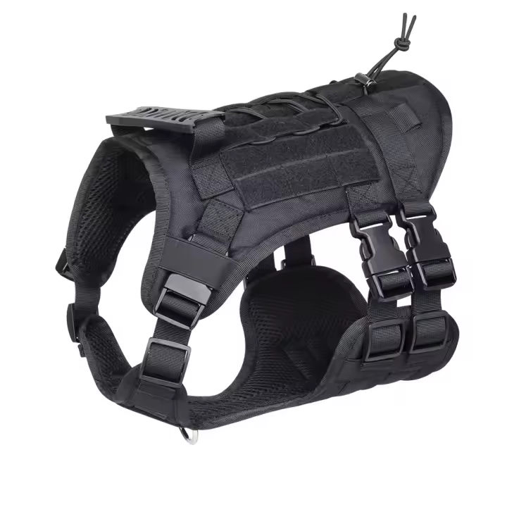 Correa Táctica Para Perros Grandes Con Cremallera Retráctil Y Correa De Hombro Gran Capacity Para Pitbull Accesorios Para Perros - 1