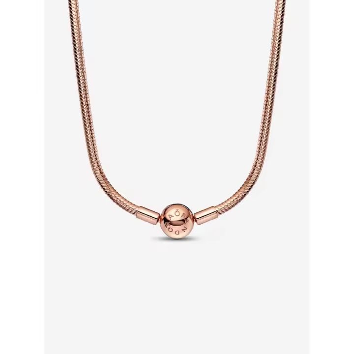 Pandora - Collar de Cadena de serpiente Moments - Baño de Oro Rosa de 14 K - 1