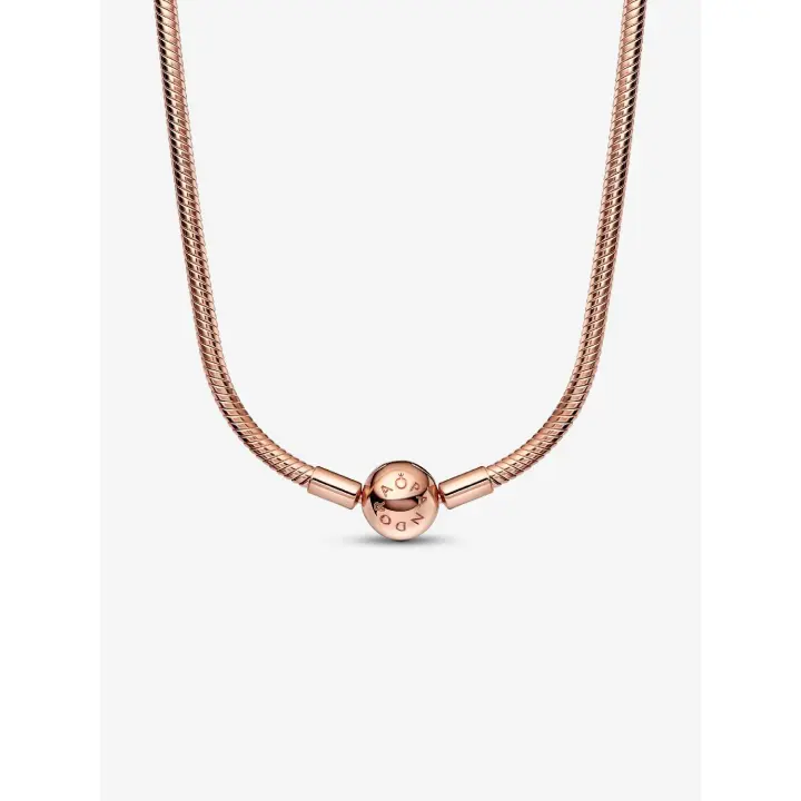 Pandora - Collar de Cadena de serpiente Moments - Baño de Oro Rosa de 14 K - 1