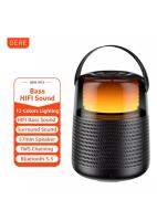 QERE Altavoz Bluetooth HF55 con Audio hi-res de 20W, inalámbrico, HiFi, portátil, IPX5, resistente al agua, múltiples modos de conexión,12 tipos de luces de color con modos LED de 360 ° - details 3