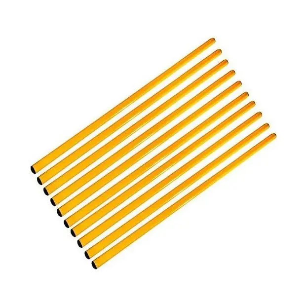 Cannon Set de 10x Picas de Entrenamiento 100 cm, Color Amarillo, Practicar Deporte Futbol Rugby Futbol Americano Deportivo - 1