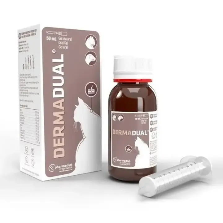 Dermadual gel para gato 50 ml Pharmadiet complemento dermatologico - 1