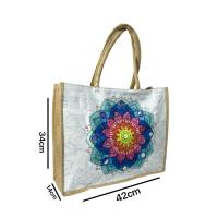 MEJORADA Bolso de Tote para Mujer con Patróns de Mandalas, Cremallera, Poliéster - details 8