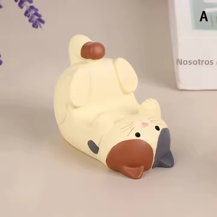 Soporte Para Móvil Estilo Japonés Con Gatos Adornos De Resina Para Decoración De Escritorio Coleccionables De Arte Doméstico - 1
