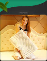 Almohada De Látex Natural Para Cuello 40x60cm Con Funda Almohada Para Adultos Y Niños Masaje De Columna Vertebral Uso En Hogar Y Hotel - details 5