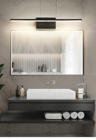 Lámpara De Espejo LED Para Baño Impermeable Luz De Maquillaje En Blanco Y Negro Soporte De Aluminio Longo Iluminación Interior Para Inodoro - details 0
