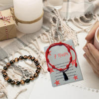 MercaBeauty - Pack Pulsera Ojo de Tigre y Pulsera 7 nudos roja - Limpia, purifica y aleja energías negativas - details 4