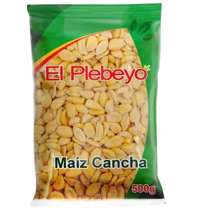 MARCA EL PLEBEYO MAIZ CANCHA 500G GASTRONOMIA ANDINA PERUANA - 1