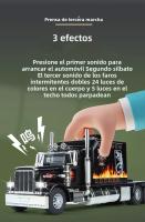 Camión Peterbilt 389 1/24 Escala Juguetes De Metal Con Sonido Y Luz Modelo De Coche Eléctrico Regalo Para Niños Colección - details 8