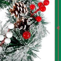 Corona Puerta Navidad, PiñOnes,Bayas Rojas Corona NaviñA Iluminada, Decoración NavideñA Puerta, Corona NavideñA, Adornos NavideñOs, Decoración para Adviento y Navidad - details 3
