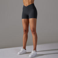Shorts Deportivos Sin Costuras Cintura Alta Push up Yoga Elásticos Para Gimnasio Y Correr Shorts Transpirables De Poliéster Y Nylon - details 37