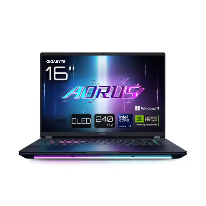 GIGABYTE AORUS MASTER 16 BYH Portátil Gaming - 16,0“, 240Hz OLED, Intel Core 275HX, NVIDIA RTX 5080 GPU, 32GB DDR5 5600MHz, 1 x Gen4 1TB SSD, Windows 11 Pro, Garantía de 2 años, AORUS MASTER 16 BYHC5ESE64SP - 1