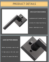 Cerradura De Puerta Para Baño Y Dormitorio Con Manija De Tres Bisagras Seguridad Universal Para Puertas De Madera Espesor 35-50mm Acero De Zinc Electroplacado - details 7