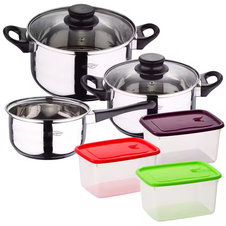 San Ignacio - Batería de Cocina 5 Piezas + Set de Herméticos de Polipropileno Resistente - 1