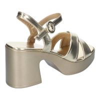 PuntoSalao Sandalias doradas de tacón cómodo fiesta para mujer 5Q100 - details 2