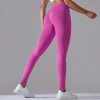 Leggings De Yoga Para Mujer Cintura Alta Levantamiento De Caderas Gimnasio Sin Costuras Pantalones De Deporte Fitness Running - details 45