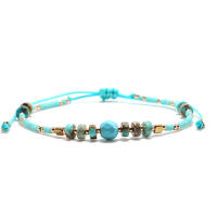 Pulsera De Hilo Fino Para Mujer Pulsera Macramé Hecha a Mano Con Cuentas De Semillas Y Tortuga Accesorio Casual De Playa Bohemia - details 7