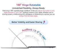 Blackview Acebook 8 Laptop, pantalla IPS de 15.6" 1920*1080, Intel Core N97 4 Core Hasta 3.6GHz, 16GB RAM 512GB SSD, WiFi de banda dual Bluetooth 5.0, 2*USB 3.0 1*USB 2.0 1*USB-C 1*HDMI 2.0 1*Jack de audio 1*Ranura para tarjeta MicroSD, Batería de 38Wh 36 - details 12