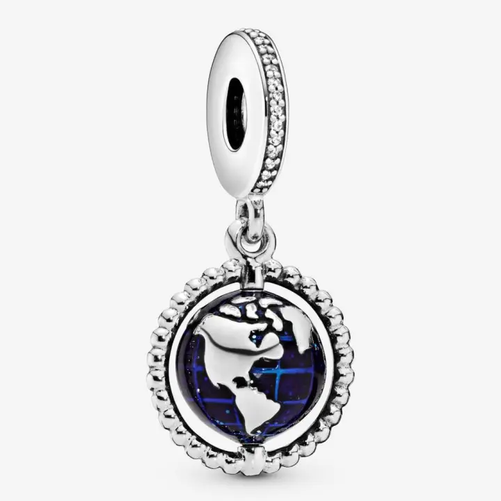 Pandora Charm de Colgante en Plata de Ley Globo giratorio colgante 798021CZ，Incluye Caja Original - 1