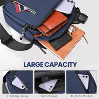Bolso Cruzado Bolso lateral Pequeño impermeable para hombre con Correa ajustable, Oxford y poliéster - details 3